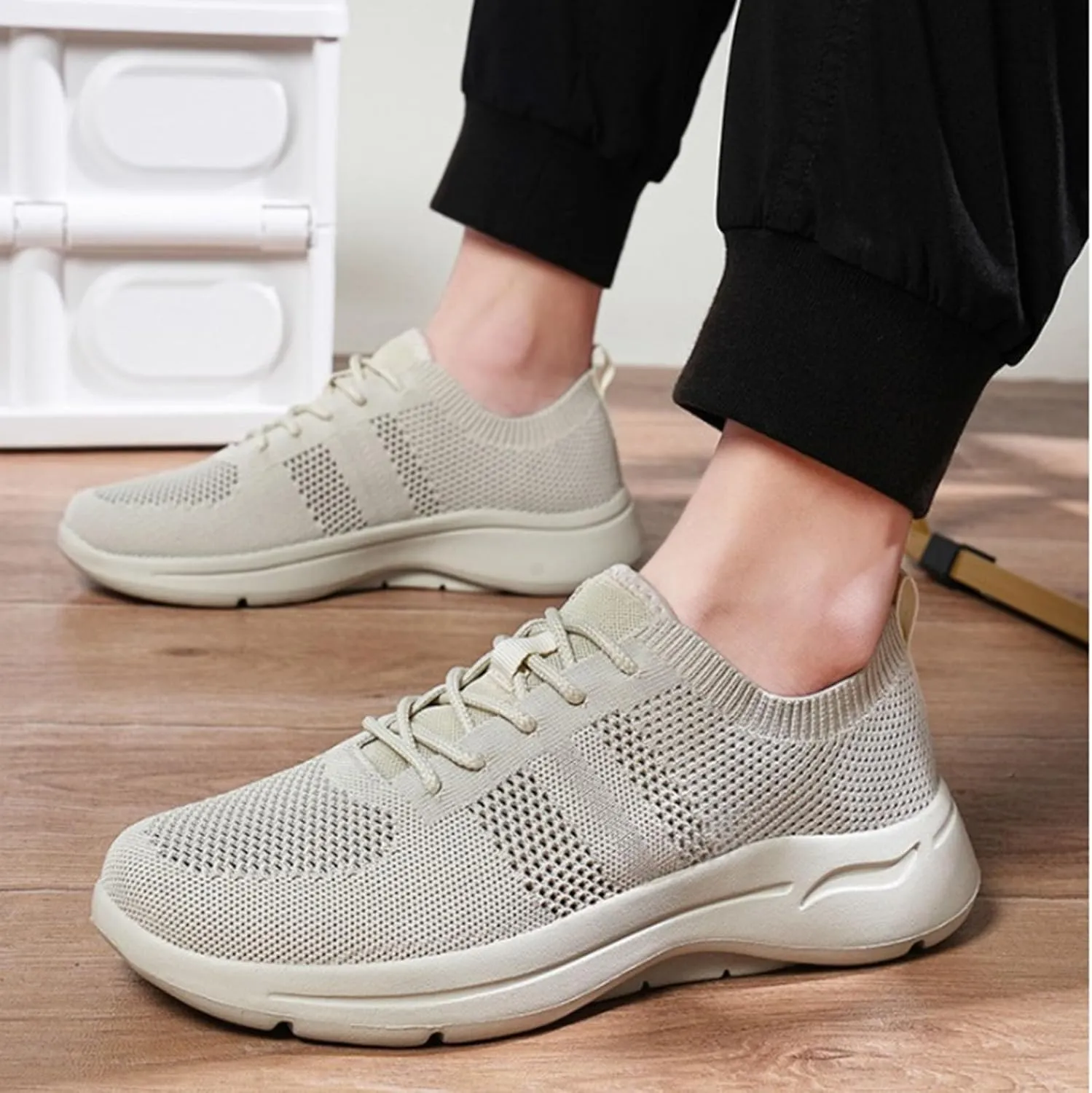 Women Walking Shoes Sock Sneakers Slip-On Breath Walking Shoes Women Walking Ladies Shoes Casual Shoes Sneakers Black Tennis Shoe White Loafers