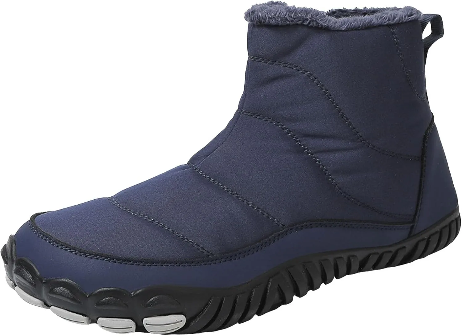 Women Winter Snow Boots Waterproof Walking Booties Zipper Fur Lined Warm Outdoor Ankle Short Boots Walking Boots