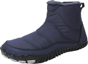 Women Winter Snow Boots Waterproof Walking Booties Zipper Fur Lined Warm Outdoor Ankle Short Boots Walking Boots