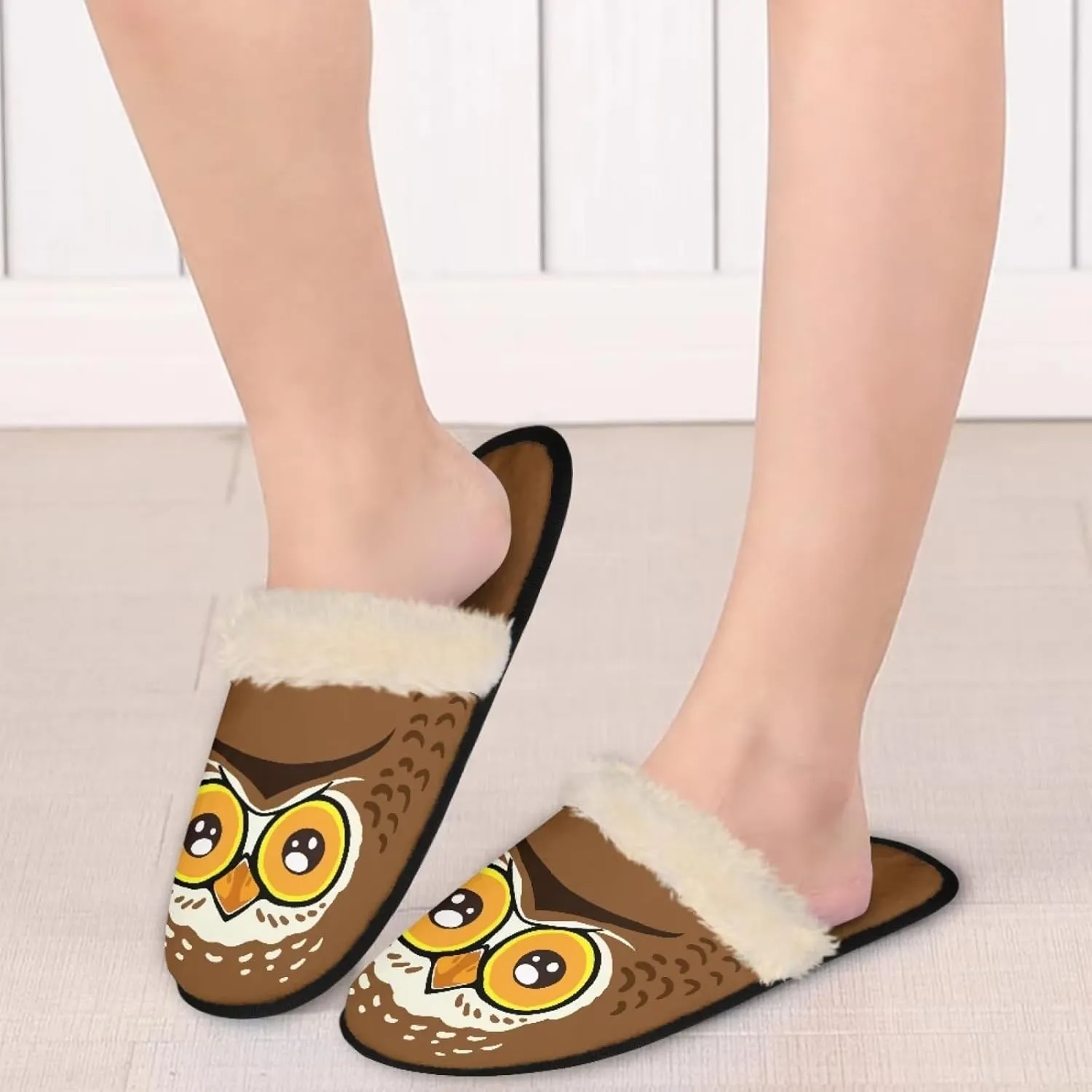 Womens Fuzzy Memory Foam Slippers, Cozy Plush Home Slippers Warm Memory Foam Shoes Home Bedroom Shoes Slippers for Women Men
