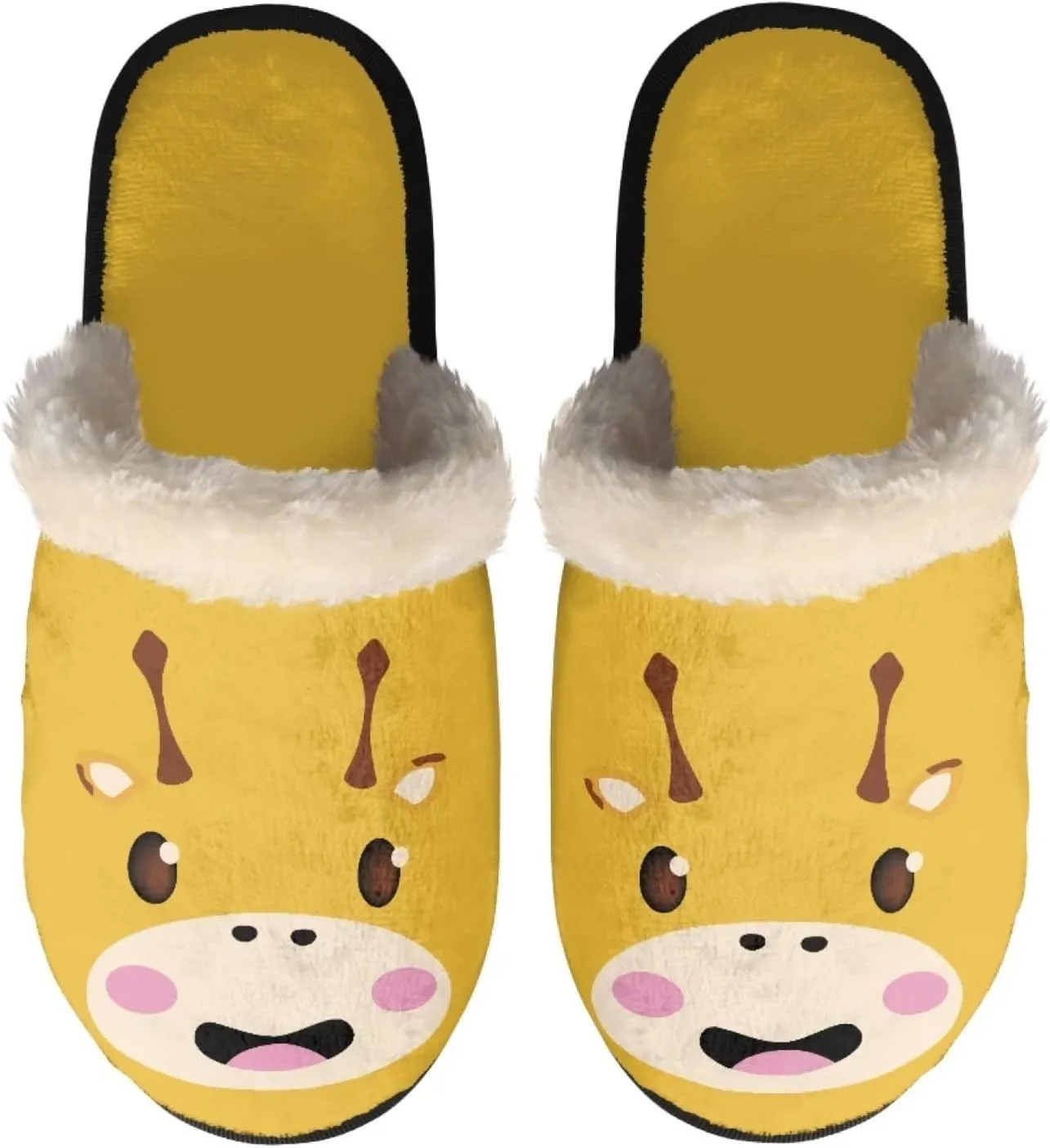Womens Fuzzy Memory Foam Slippers, Cozy Plush Home Slippers Warm Memory Foam Shoes Home Bedroom Shoes Slippers for Women Men