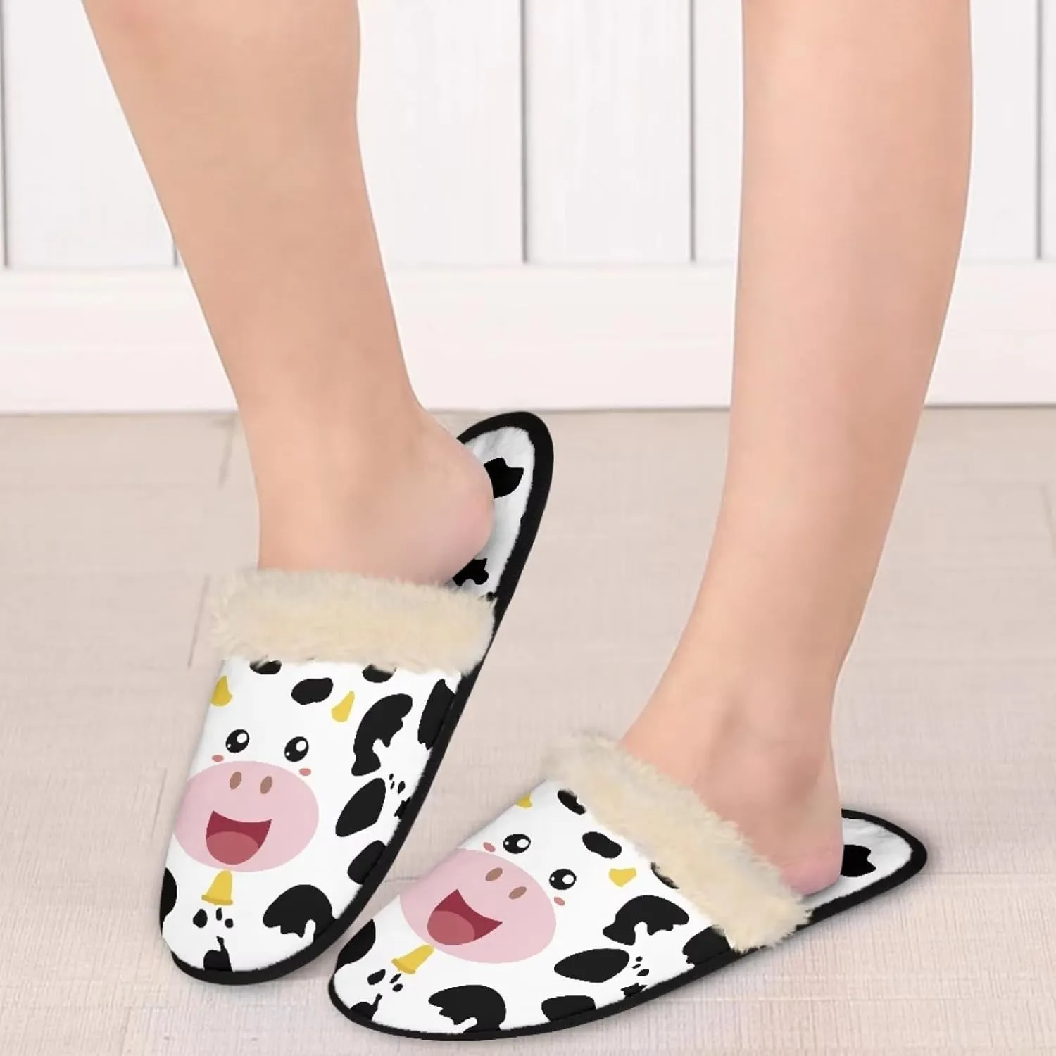 Womens Fuzzy Memory Foam Slippers, Cozy Plush Home Slippers Warm Memory Foam Shoes Home Bedroom Shoes Slippers for Women Men