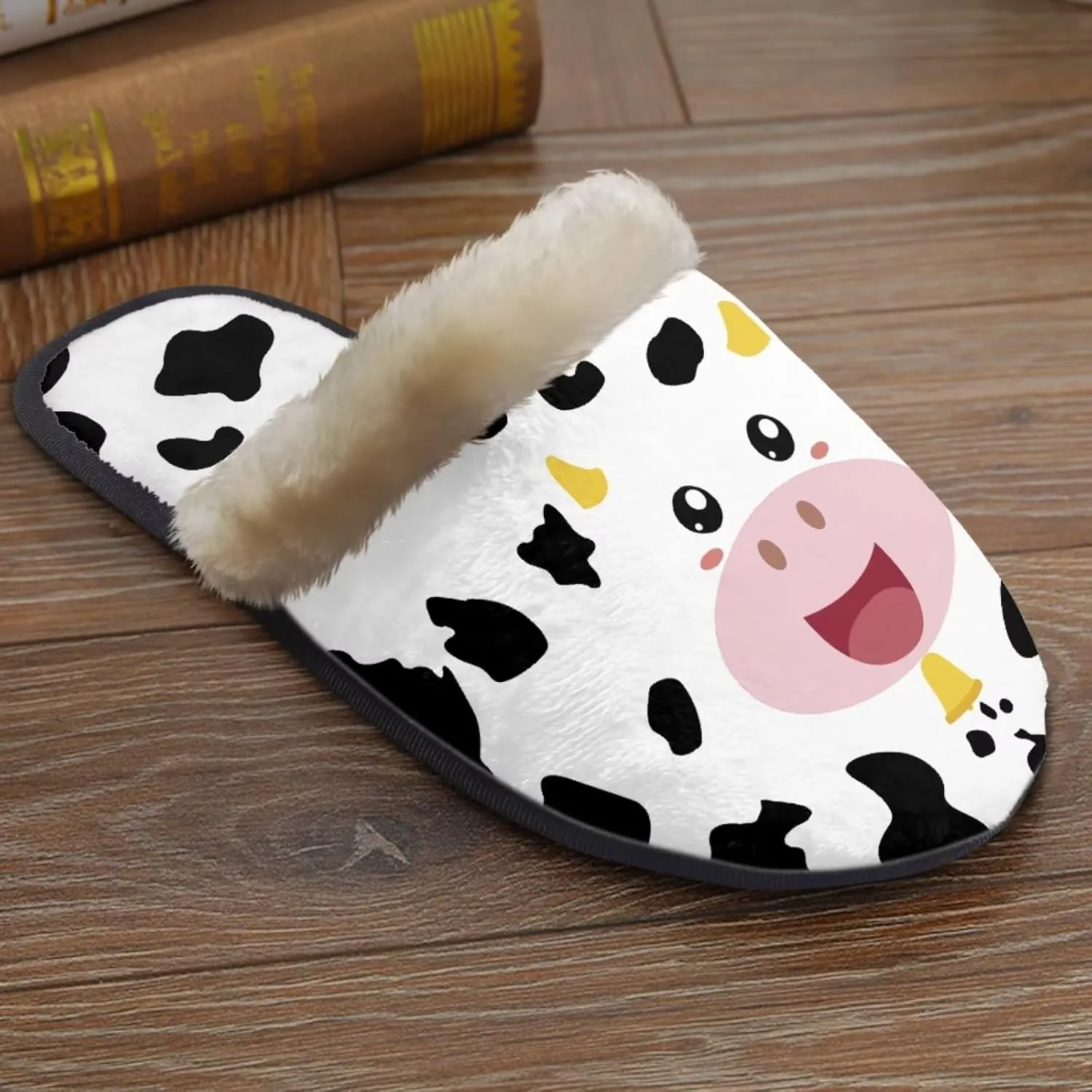 Womens Fuzzy Memory Foam Slippers, Cozy Plush Home Slippers Warm Memory Foam Shoes Home Bedroom Shoes Slippers for Women Men