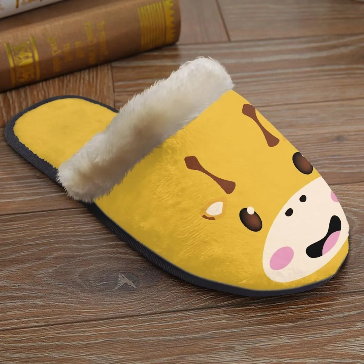 Womens Fuzzy Memory Foam Slippers, Cozy Plush Home Slippers Warm Memory Foam Shoes Home Bedroom Shoes Slippers for Women Men