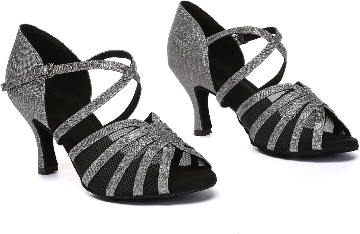 Women's Latin Dance Shoes Mesh Ballroom Salsa Practice Performance Professional Dancing Shoes, Model L649