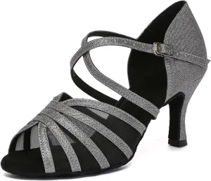 Women's Latin Dance Shoes Mesh Ballroom Salsa Practice Performance Professional Dancing Shoes, Model L649