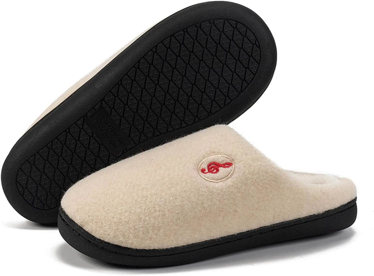 Women's Memory Foam Slippers Cozy Micro Suede Slippers Memory Foam Warm Slippers House Shoe with Anti-Skid Rubber Sole