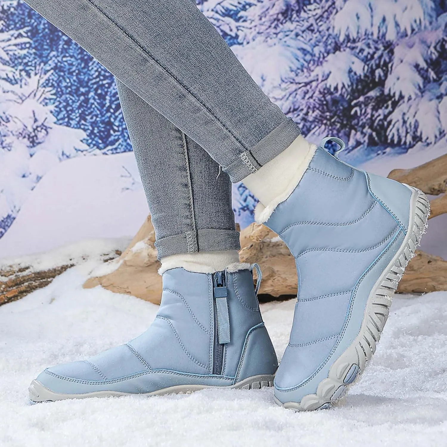 Womens Mens Winter Boots, Waterproof Snow Boots Comfortable Duck Shoes Outdoor Work Boots Womens Work Boots