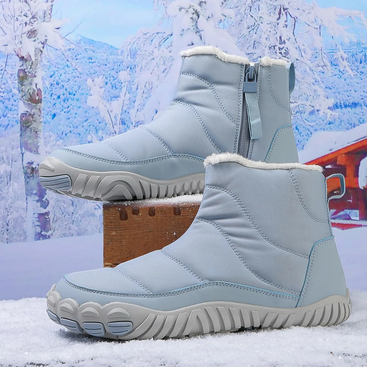 Womens Mens Winter Boots, Waterproof Snow Boots Comfortable Duck Shoes Outdoor Work Boots Womens Work Boots