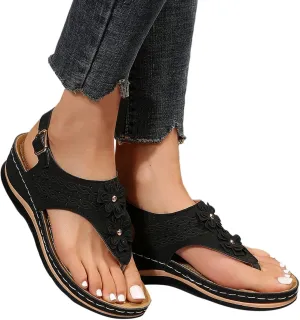 Womens Sandals Dressy, Womens Adjustable Buckle Peep Toe Slingback Platform Wedge Sandals Walking Shoes