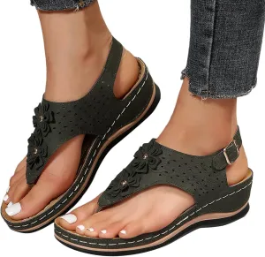 Womens Sandals Dressy, Womens Adjustable Buckle Peep Toe Slingback Platform Wedge Sandals Walking Shoes