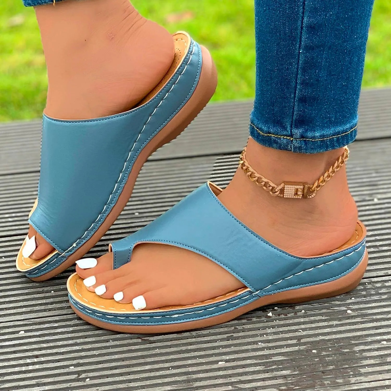 Women's Sandals Women Flip Flops Platform Beach Shoes Slippers House Sandal Arch Support