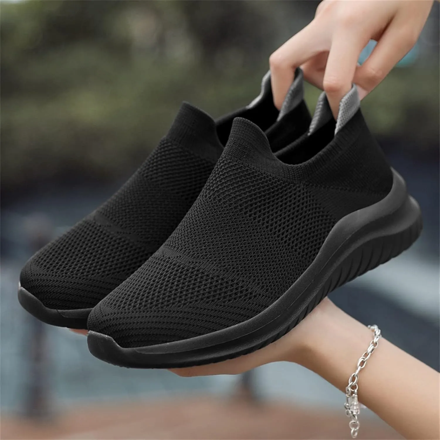 Womens Slip on Walking Shoes Comfort Lightweight Tennis Shoes Men Walking Men's Casual Shoes White Platform Sneakers White Tennis Shoe Loafers Shoe