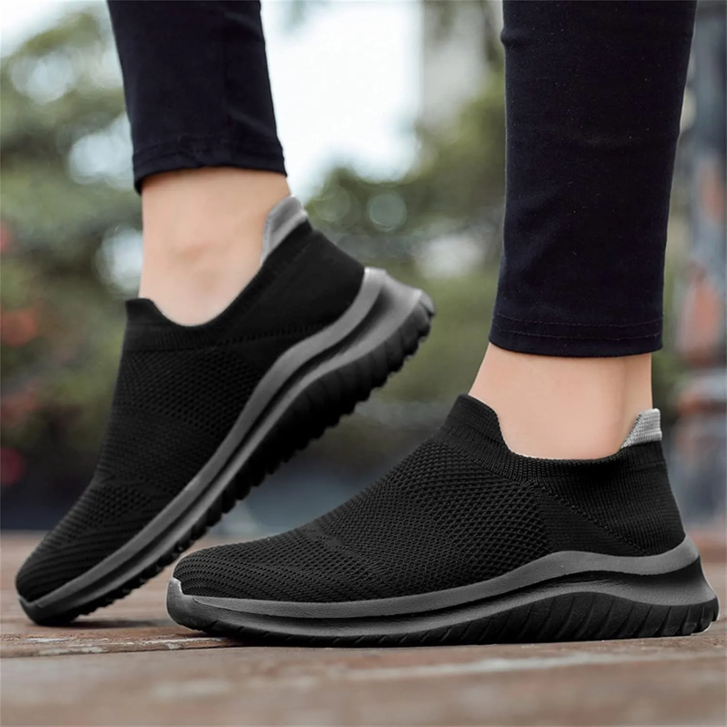 Womens Slip On Walking Shoes Non Slip Running Shoes Mens Running Shoes Walking Casual Tennis Shoes Walking Sneakers White Tennis Shoe Cross Trainer Shoe
