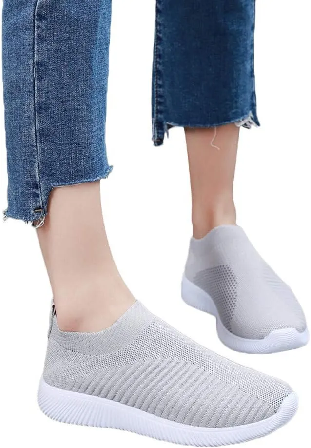 Womens Slip On Walking Shoes Non Slip Running Shoes Mens Running Shoes Walking Casual Tennis Shoes Walking Sneakers White Tennis Shoe Cross Trainer Shoe