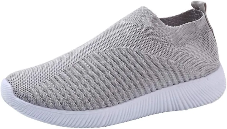 Womens Slip On Walking Shoes Non Slip Running Shoes Mens Running Shoes Walking Casual Tennis Shoes Walking Sneakers White Tennis Shoe Cross Trainer Shoe