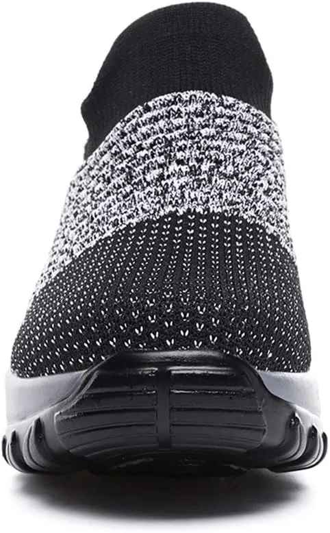 Women's Walking Shoes Breathable Mesh Sneakers Slip On Lightweight Work Shoes Knit Nurse Shoes Air Cushion Gym Modern Dance Shoes