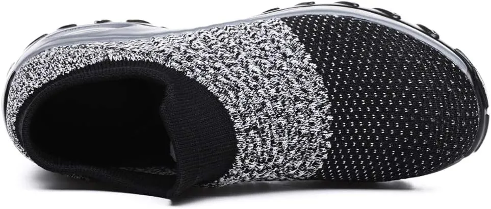 Women's Walking Shoes Breathable Mesh Sneakers Slip On Lightweight Work Shoes Knit Nurse Shoes Air Cushion Gym Modern Dance Shoes