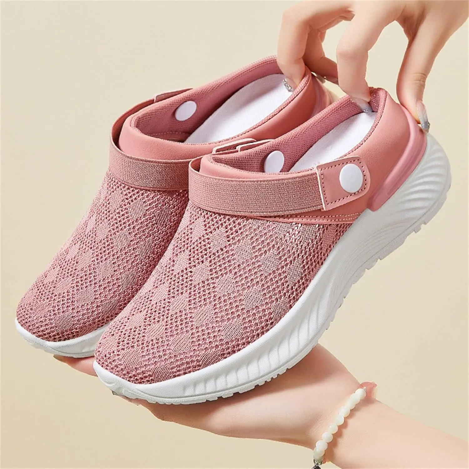 Women's Walking Shoes Orthotic Walking Sneakers Wide Width Non-Slip Sneakers Slip On Closed Toe Non Slip Slippers Sandals Mule Clogs Lightweight Walking Shoes