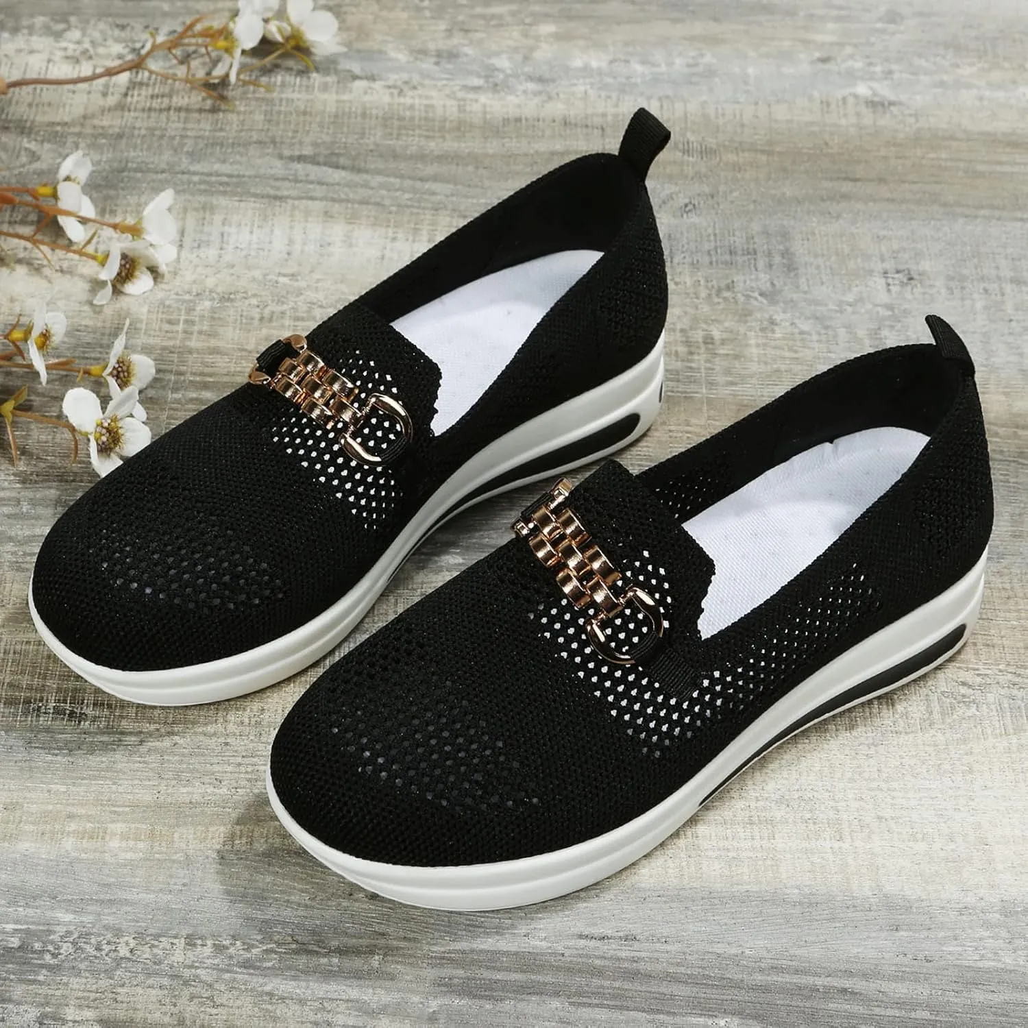 Womens Walking Shoes Trendy Orthopedic Shoes Breathable Mesh Loafers Wide Walking Sneakers Lightweight Non Slip Shoes