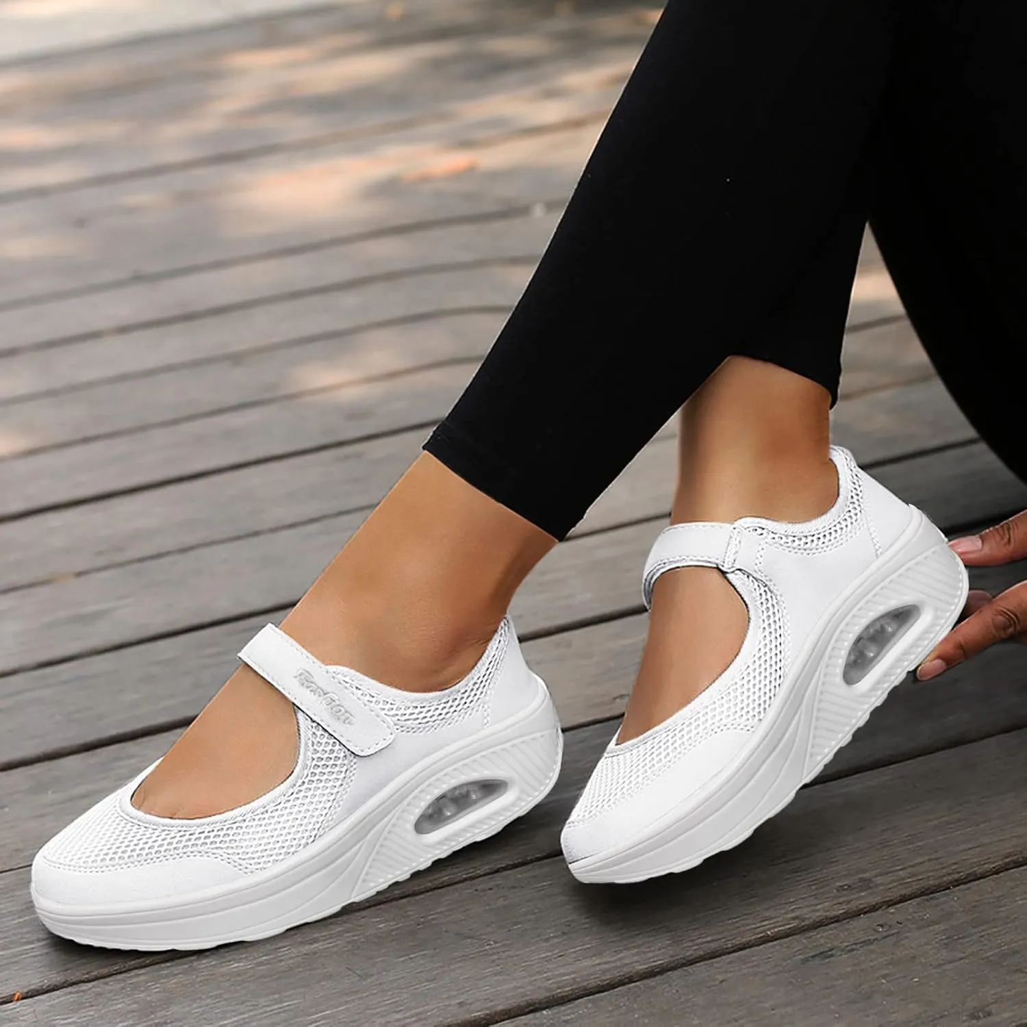 Women's Walking Shoes,Orthotic Walking Sneakers Wide Width Non-Slip Adjustable Breathable Comfortable Lightweight Shoes