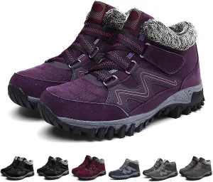 Women's Winter Boots Thermal Work Boots for Women, Unisex Waterproof Snow Shoes Non-Slip, Warm Comfy Booties Fashion Sneakers Walking Shoe
