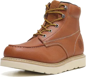 Work Boots for Men, 6" EH Lightweight Soft Toe Mens Work Boots, Non-Slip Anti-Fatigue Working Shoes with Durable Rubber EVA Outsole